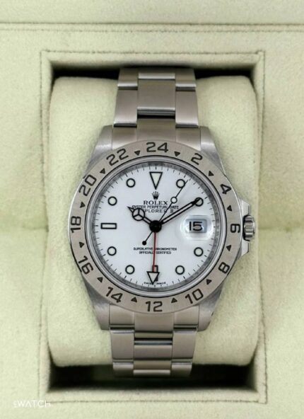 2008 Rolex Explorer II 40mm 16570 Stainless Steel Polar White Dial